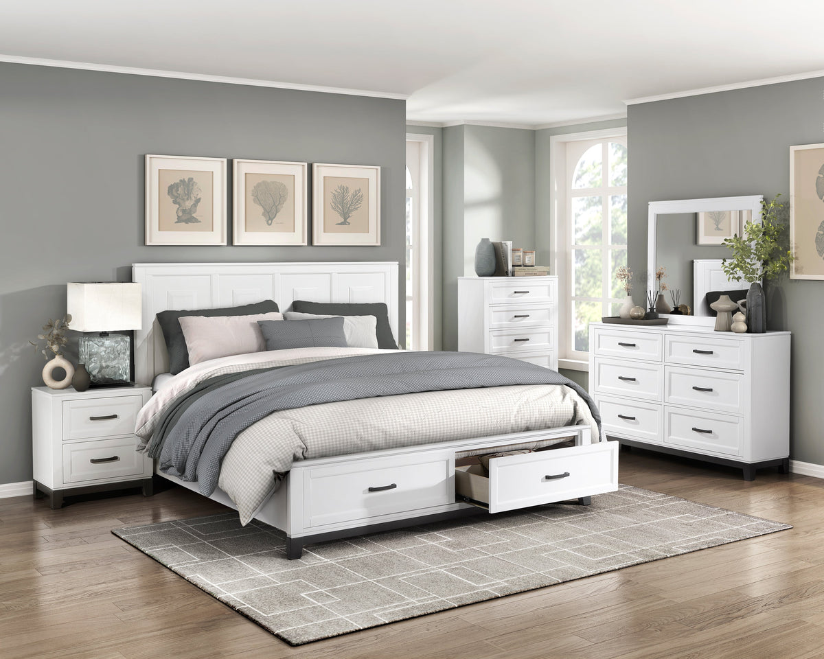 GRAHAM WHITE QUEEN BED