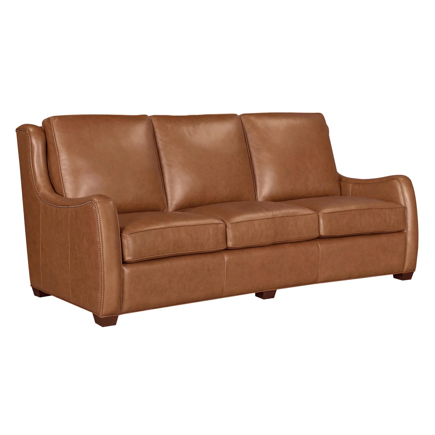 CHRISTIAN CINNAMON LEATHER SOFA