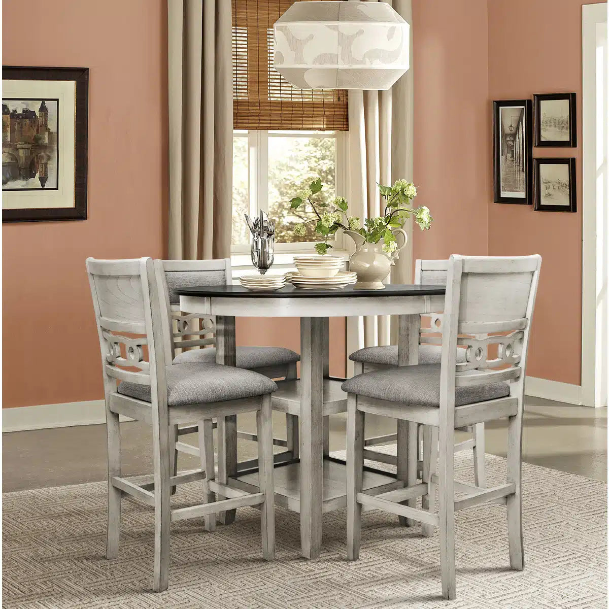 Marissa 5pc. White Counter Dining Set