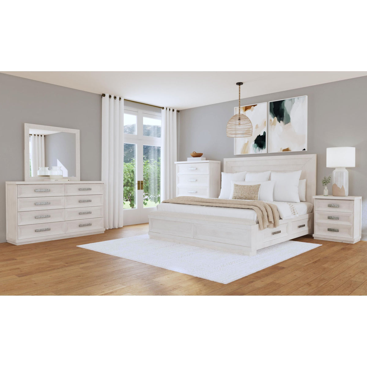 ARTIC WHITE KING BED