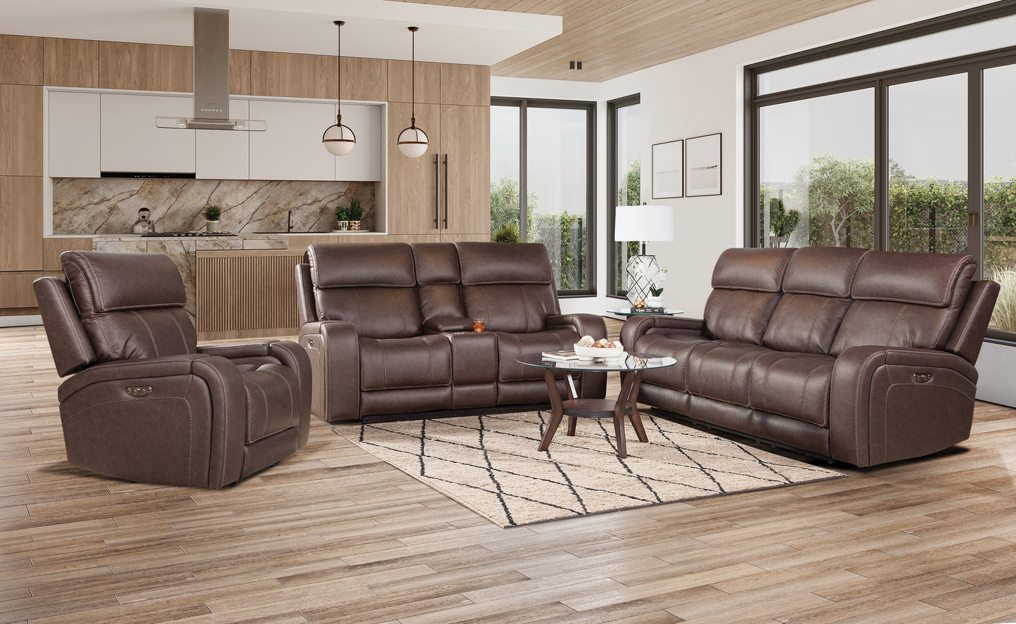 NADIA WALNUT PWR RECLINING SOFA