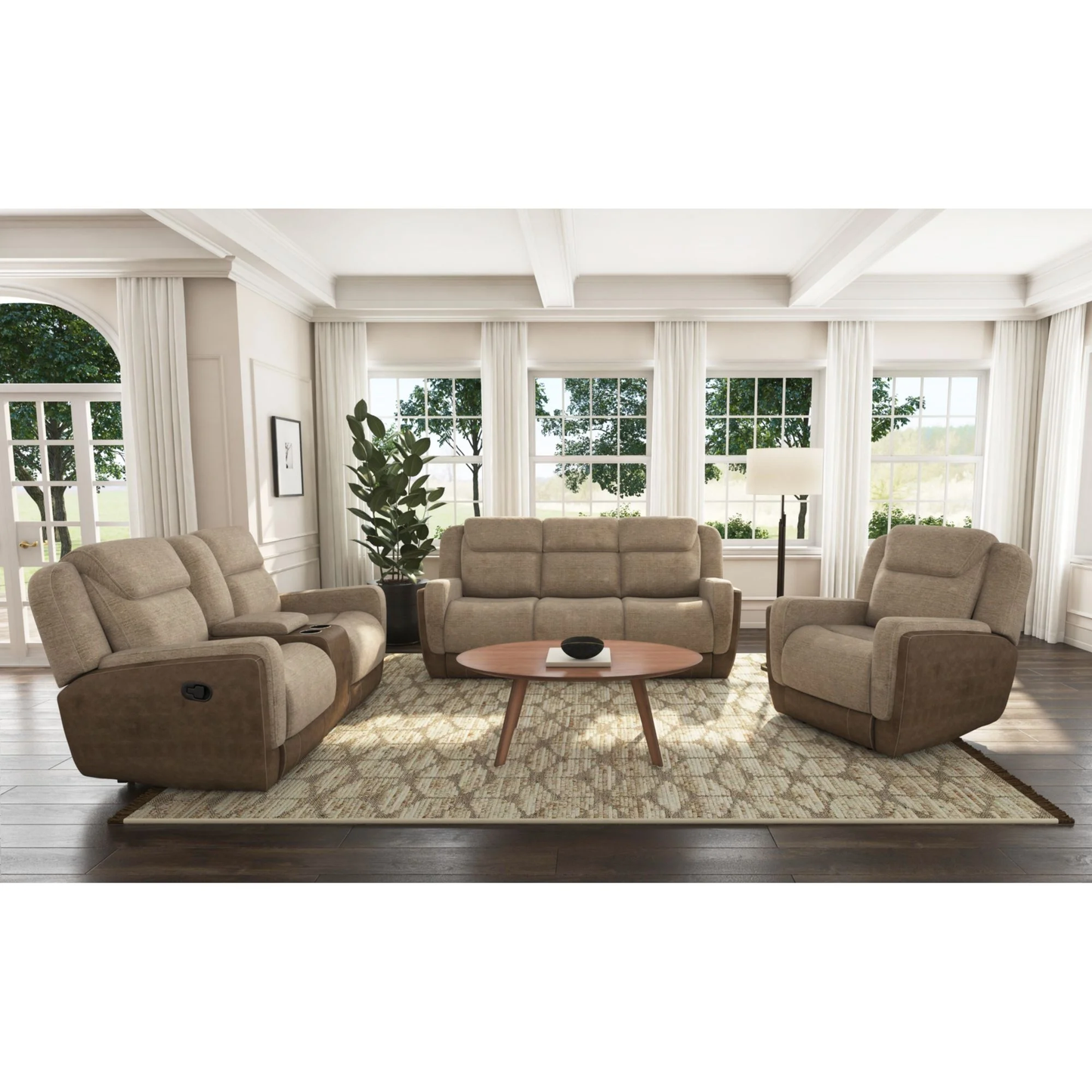 HARRY RANCHO BEIGE GLIDER RECLINER