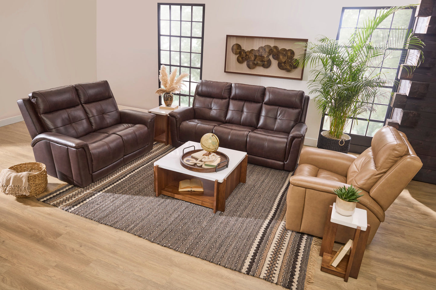RILEY P5 LOVESEAT DARK BROWN