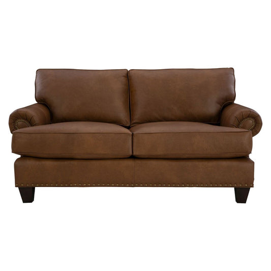MARSALA LEATHER LOVESEAT
