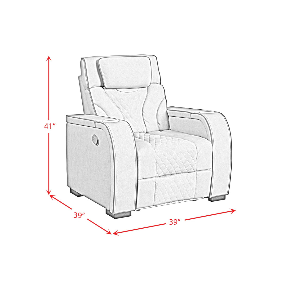 Branon Simba Slate Recliner