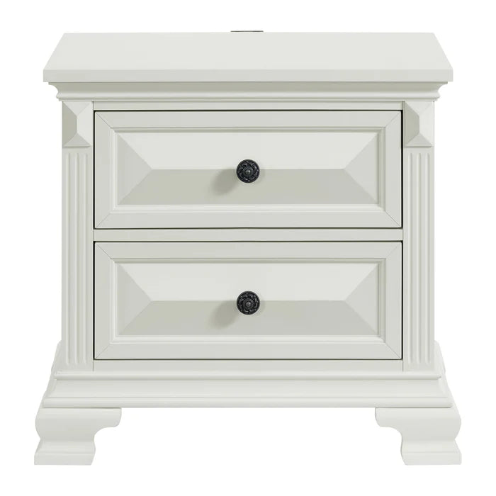 BRIANNA 2-DRAWER NIGHTSTAND WHITE
