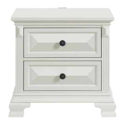 BRIANNA 2-DRAWER NIGHTSTAND WHITE
