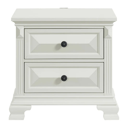 BRIANNA 2-DRAWER NIGHTSTAND WHITE