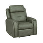 Foster P5 Green Leather Recliner