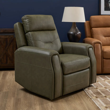 Foster P5 Green Leather Recliner
