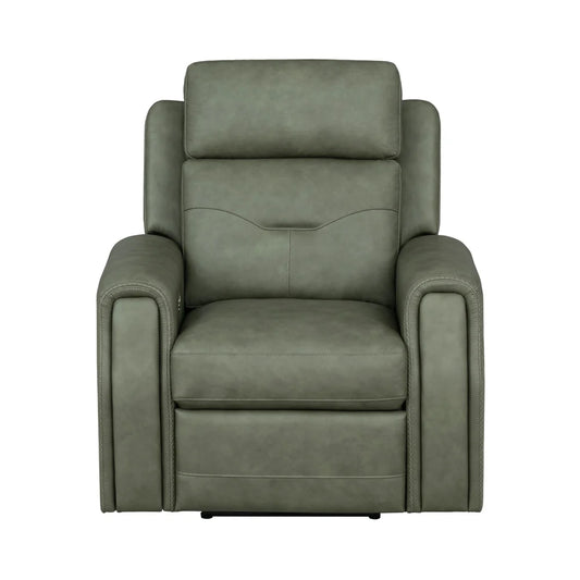 FOSTER P5 GREEN LEATHER RECLINER
