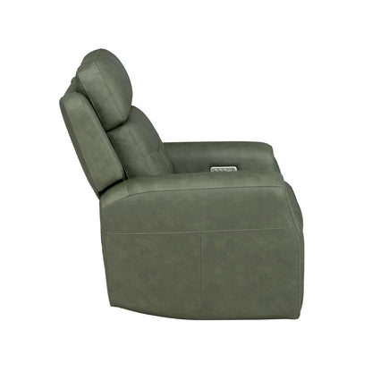Foster P5 Green Leather Recliner