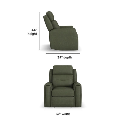 Foster P5 Green Leather Recliner