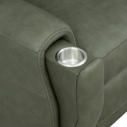 Foster P5 Green Leather Recliner