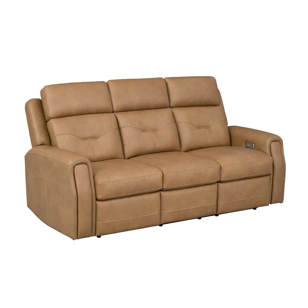 Foster P5 Brown Leather Sofa