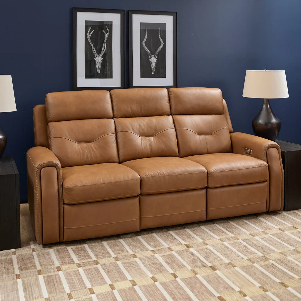 Foster P5 Brown Leather Sofa