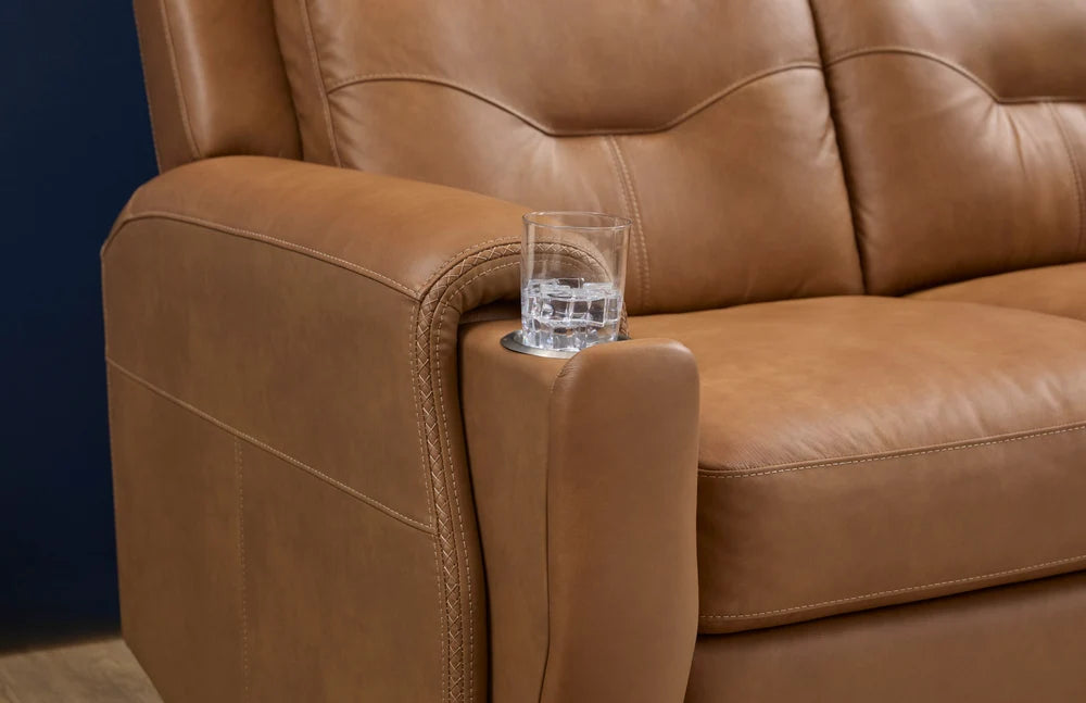 Foster P5 Brown Leather Sofa