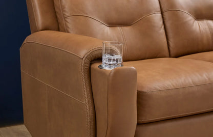 Foster P5 Brown Leather Sofa