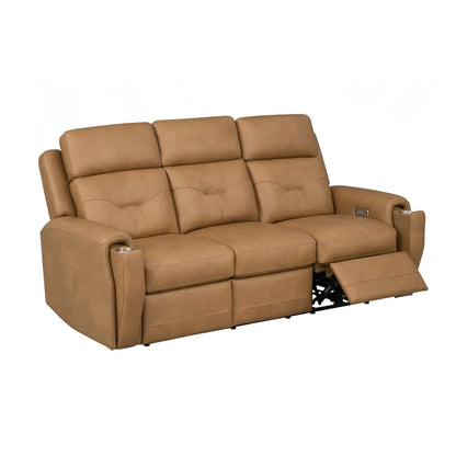 Foster P5 Brown Leather Sofa