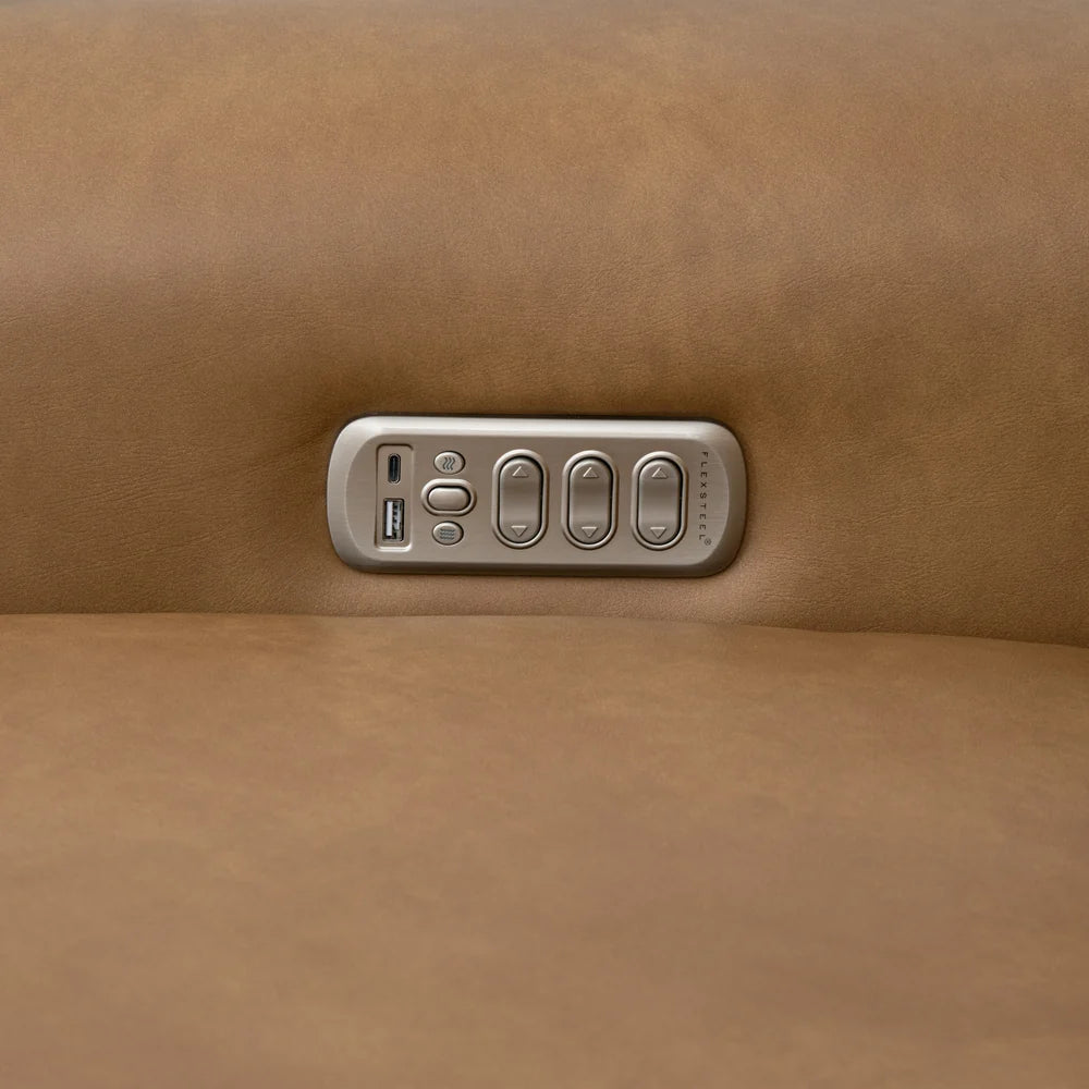 Foster P5 Brown Leather Sofa