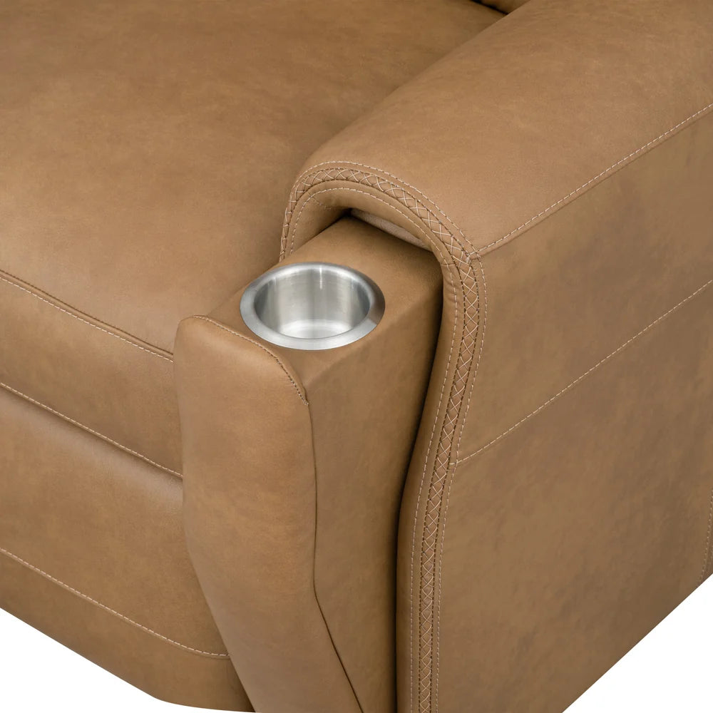 Foster P5 Brown Leather Sofa
