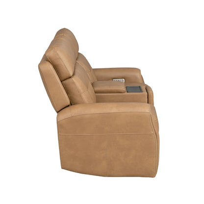 Foster P5 Brown Leather Loveseat