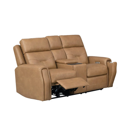 Foster P5 Brown Leather Loveseat