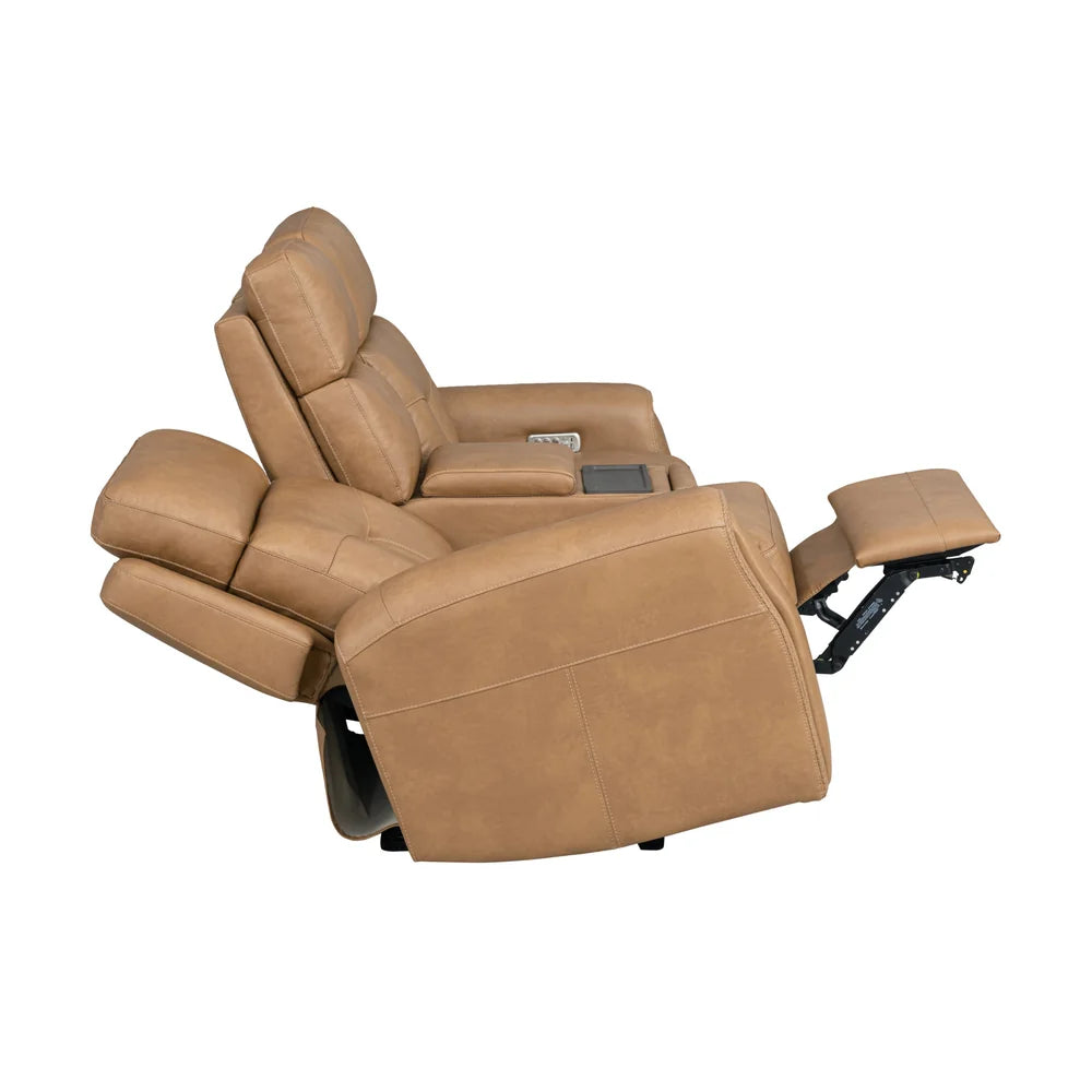 Foster P5 Brown Leather Loveseat