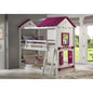 CORA WH/PINK HSE BUNK BED 1 OF 4