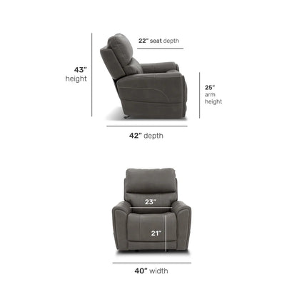 CHLOE SMOKE PWR RECLINER
