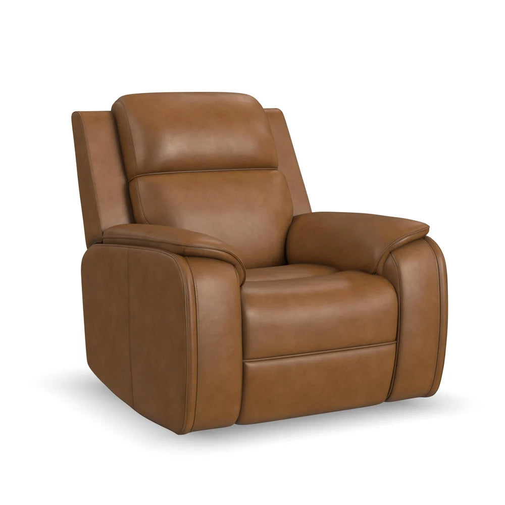 Zoey P5 Camel Leather Recliner