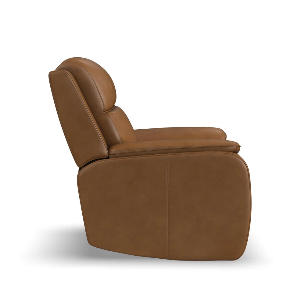 Zoey P5 Camel Leather Recliner