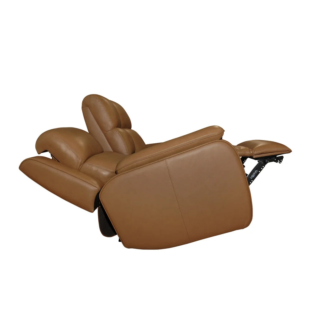 Zoey P5 Camel Leather Loveseat