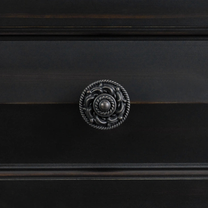 BRIANNA 2- DRAWER  BLACK NIGHTSTAND