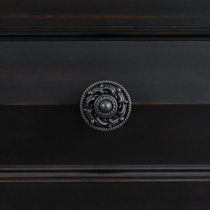 BRIANNA 2- DRAWER  BLACK NIGHTSTAND