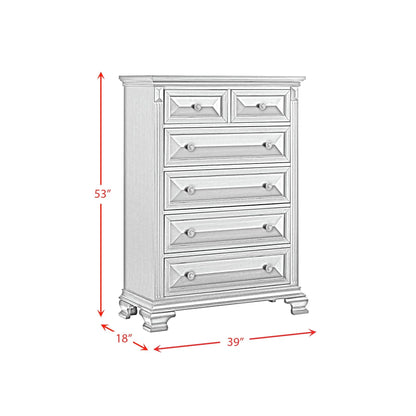 BRIANNA 6-DRAWER CHEST WHITE