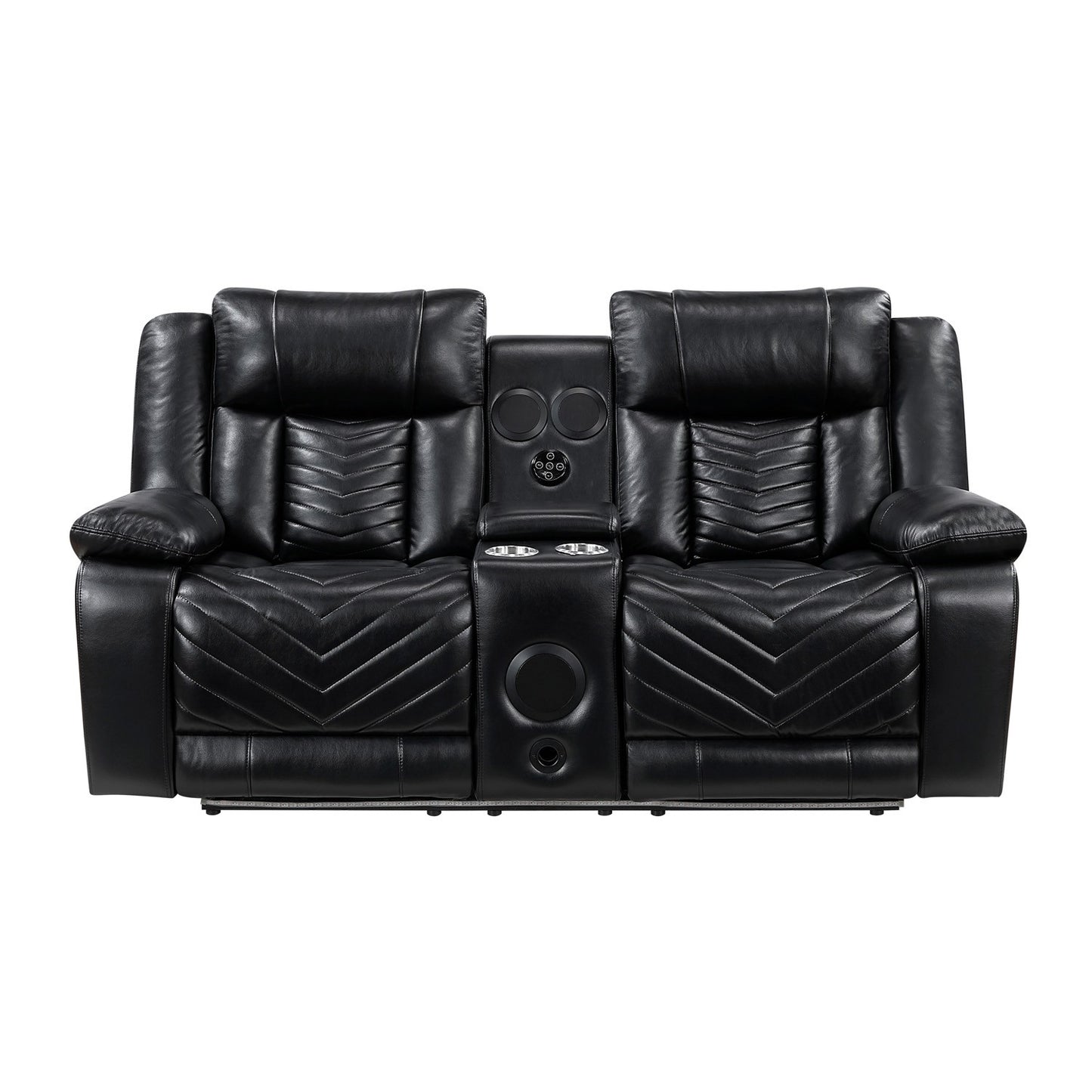 OWEN BLACK LT P1 RECLINING LOVESEAT