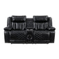 OWEN BLACK LT P1 RECLINING LOVESEAT