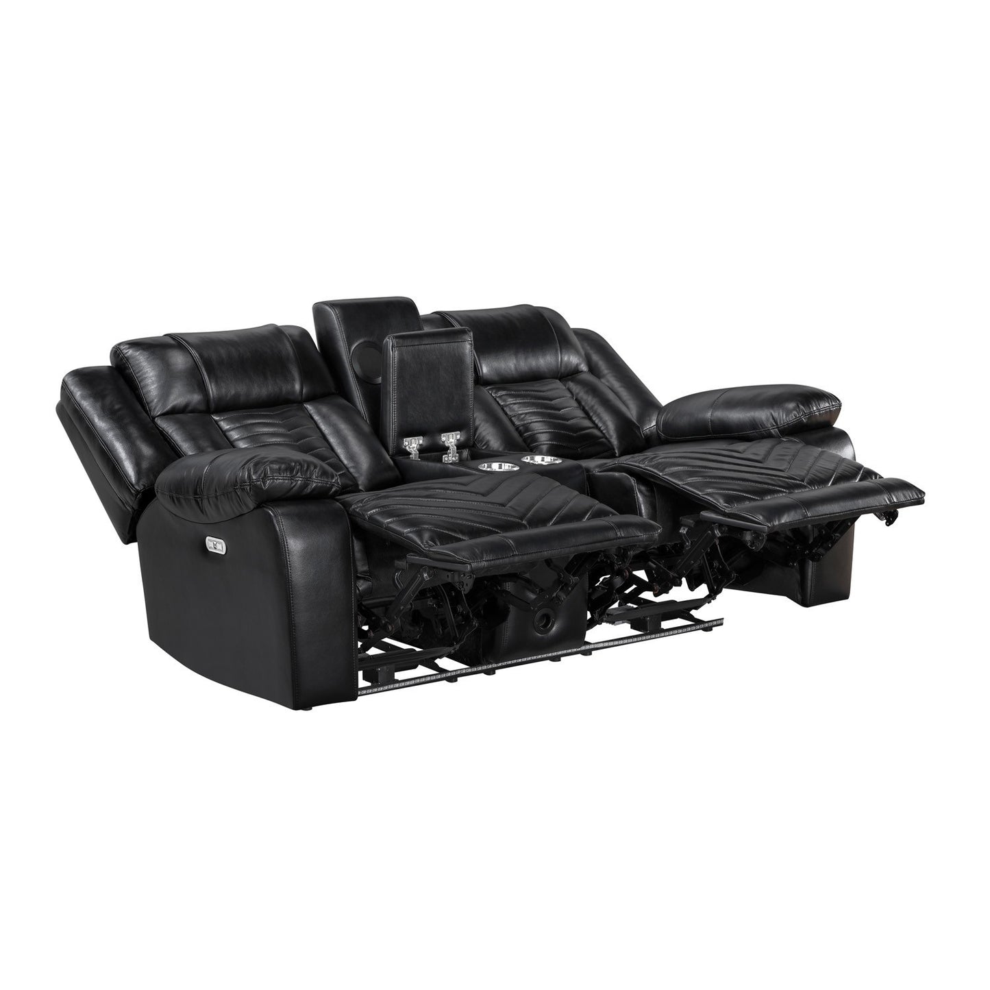 OWEN BLACK LT P1 RECLINING LOVESEAT
