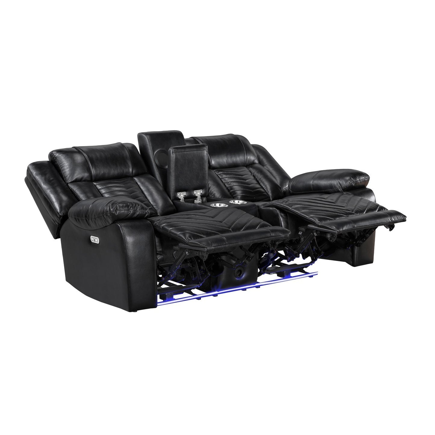 OWEN BLACK LT P1 RECLINING LOVESEAT
