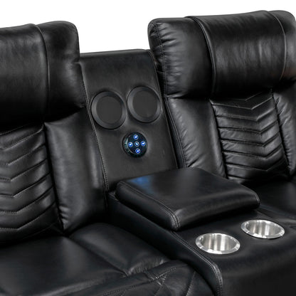 OWEN BLACK LT P1 RECLINING LOVESEAT
