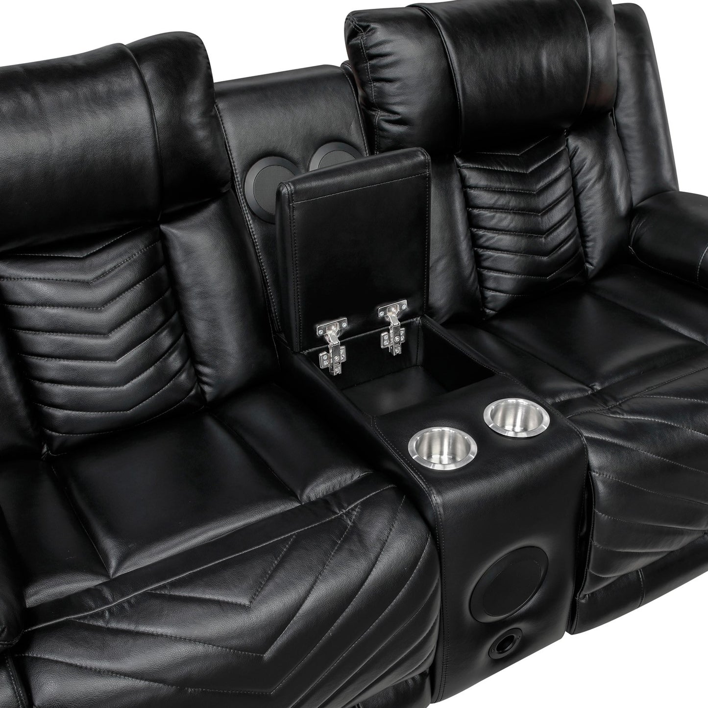 OWEN BLACK LT P1 RECLINING LOVESEAT