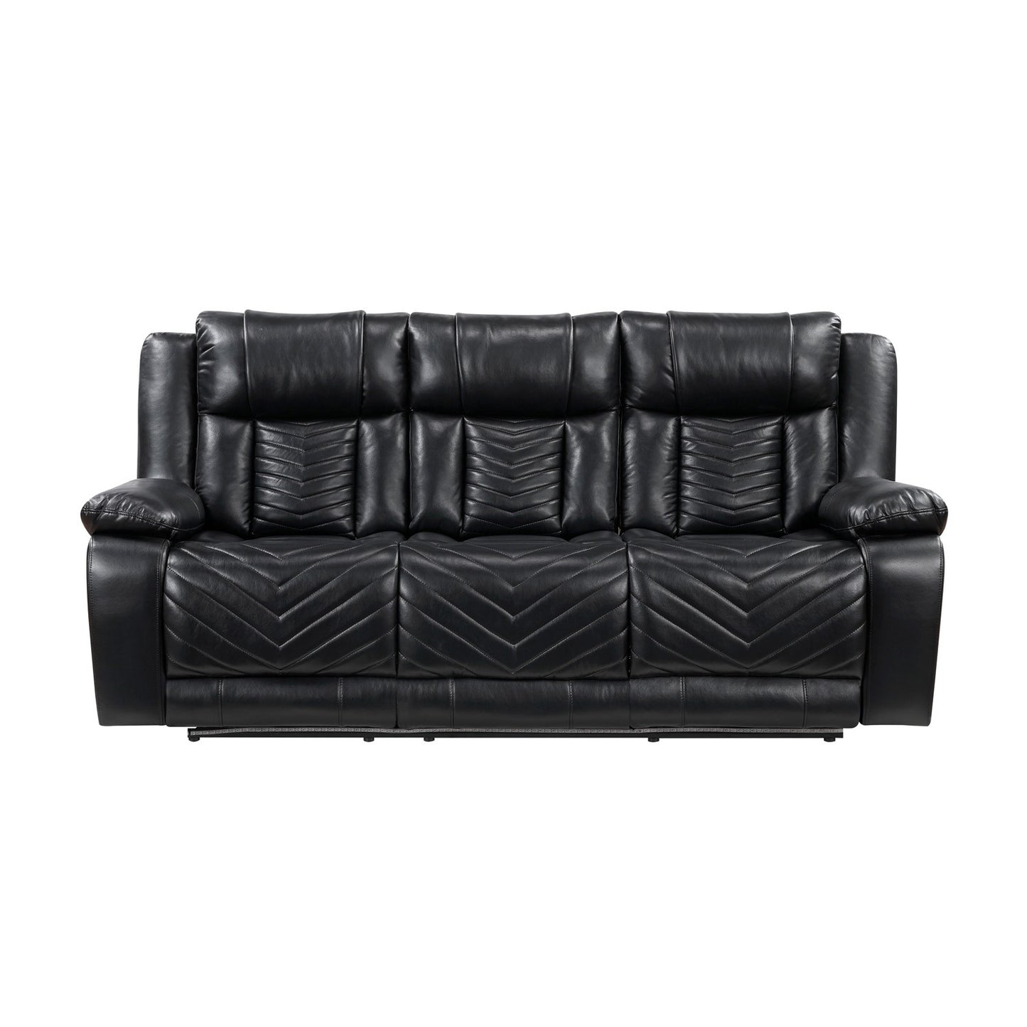 OWEN BLACK LT P1 RECLINING SOFA