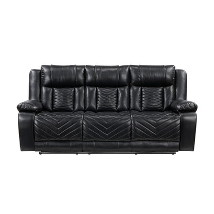 OWEN BLACK LT P1 RECLINING SOFA