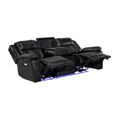 OWEN BLACK LT P1 RECLINING SOFA