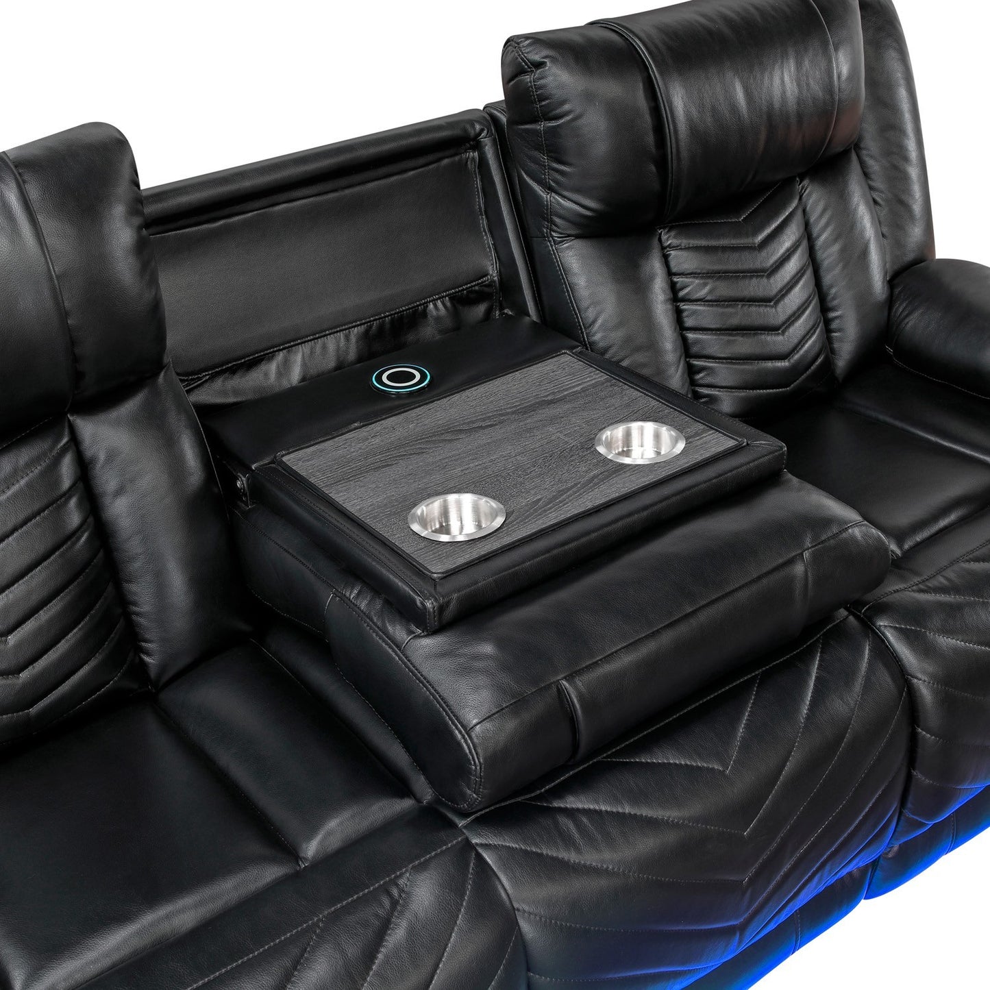 OWEN BLACK LT P1 RECLINING SOFA