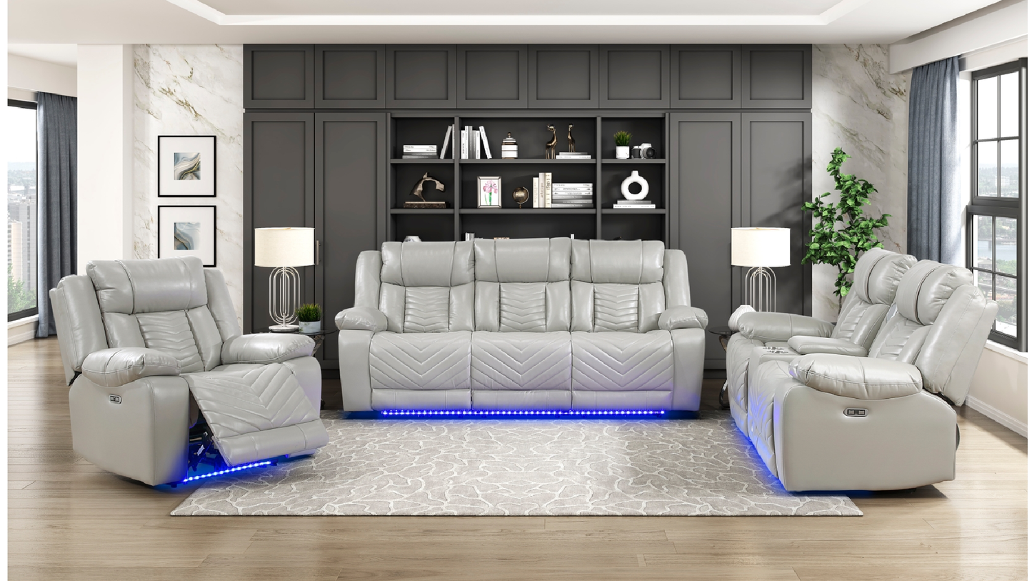 OWEN GREY LT P1 RECLINING SOFA