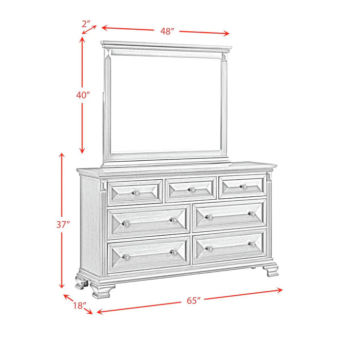 BRIANNA MIRROR WHITE