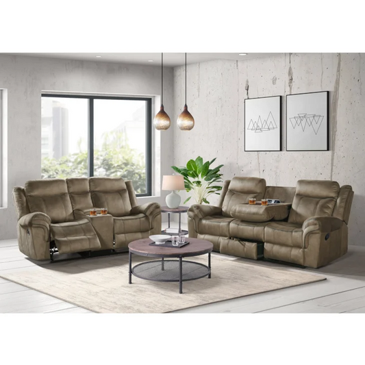 Serena Brown Sofa & Loveseat