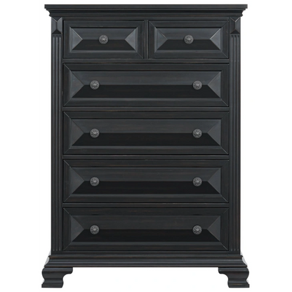 BRIANNA 6-DRAWER CHEST BLACK